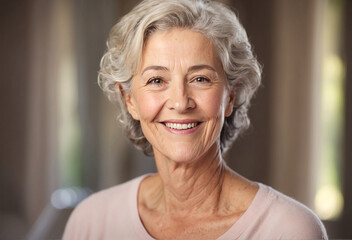 portrait of senior woman smiling