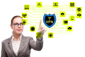 Virtual private network VPN cyber concept