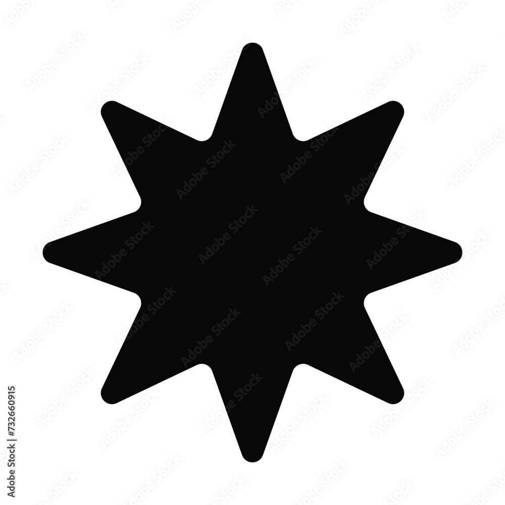 Aufkleber star icon eight-pointed isolated on white background. vector illustration. eps file 246.