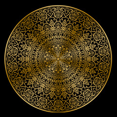 luxury golden ornamental mandala