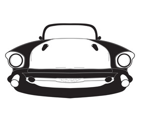 Silhouette car front view