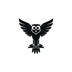 Obraz premium owl vector silhouette