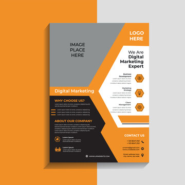Digital marketing agency modern design flyer template