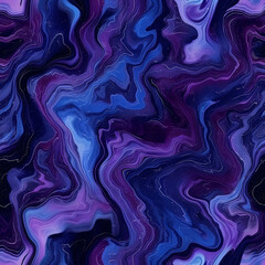 Abstract seamless pattern of liquid purple gradient. Backdrop abstract wavy paint effect. Acrylic cosmic pattern, paint stains. Texture for print, fabric, textile, wallpaper, interior poster, design