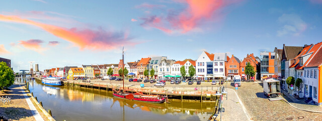 Naklejka premium Hafen, Husum, Schleswig Holstein, Deutschland 