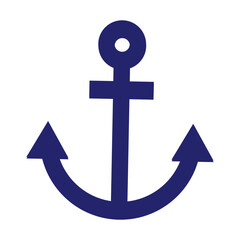 Fototapeta premium Anchor of isolated on white background. Flat design. Vector illustration. No transparency.