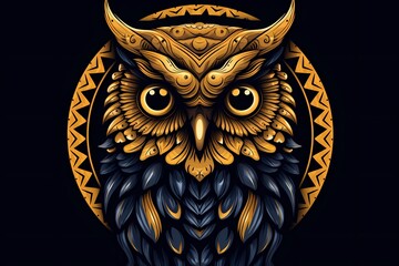 A wise owl face logo representing wisdom and knowledge
