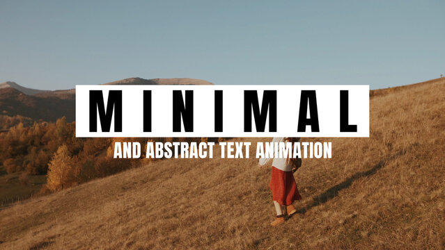 Minimal and Abstract Text Animation