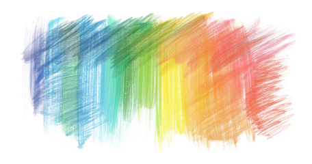 Vibrant Wax Pastel Scribbles on Invisible Background