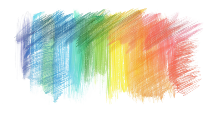 Vibrant Wax Pastel Scribbles on Invisible Background