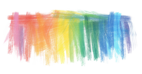 Vibrant Wax Pastel Scribbles on Transparency