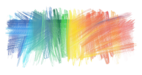 Vibrant Wax Pastel Scribbles on Transparent