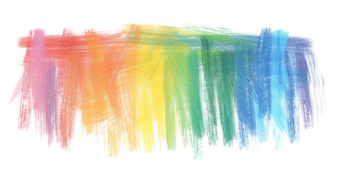 Vibrant Wax Pastel Scribbles on Transparency