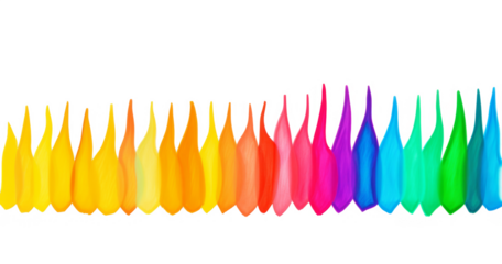 Vibrant Wax Pastel Scribbles on Transparent