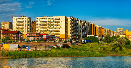 New area of Novorossiysk Street Rybatskaya - obrazy, fototapety, plakaty
