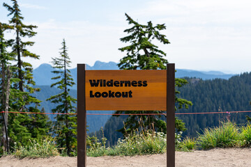 A sign reading 