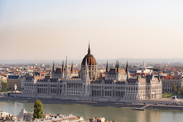 Fototapeta na wymiar Landscape of Hungarian parliament building