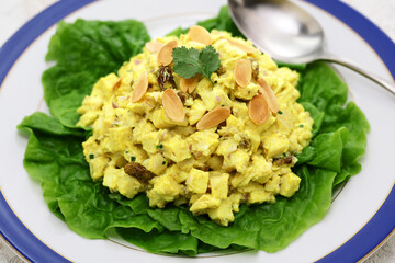 homemade coronation chicken, British cuisine
