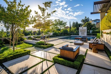 Contemporary Landscape Design Concept for Backyard Architecture and Garden Decoration