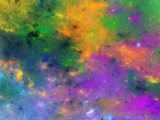 rainbow abstract fractal background 3d rendering illustration