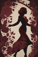 Fototapeta premium model in retro style