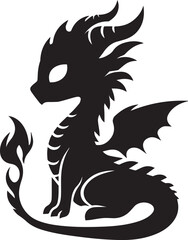 Baby Dragon Silhouettes EPS Baby Dragon  Vector Baby Dragon  Clipart