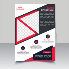 Flyer Corporate Template Design, graphic elements, Template Design, abstract business flyer, layout, A4 flyer design template.