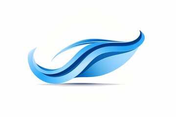 Fototapeta na wymiar A dynamic and modern wave symbol logo illustration, conveying fluidity and motion, isolated on a cool and refreshing solid background