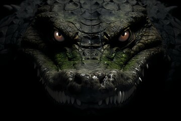 A fierce crocodile face logo representing power and resilience