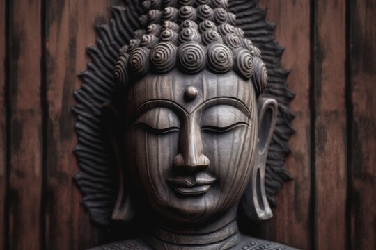 buddha man statue in wooden background close up image, in the style of textured canvas, dark bronze --ar 125:83 --stylize 750 --v 5.1 Job ID: c9c59a98-63e4-49c4-9288-ff7b89d44837