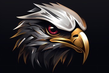 A fierce falcon face logo symbolizing speed and precision