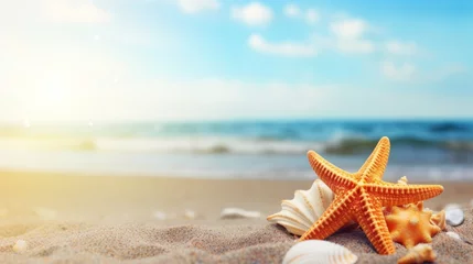Poster starfish on the beach © Bulder Creative