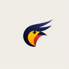 A minimalist bird face logo symbolizing agility and freedom