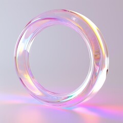 Fototapeta premium 3D glow circle shape on white background