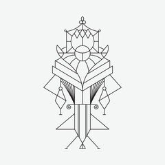 Symbol King Abstract Decorative 001