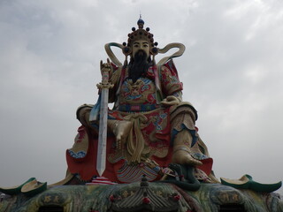 KAOHSIUNG, TAIWAN - January 1, 2024 :Scenery of “Zuoying Lotus Pond” in Kaohsiung, Taiwan