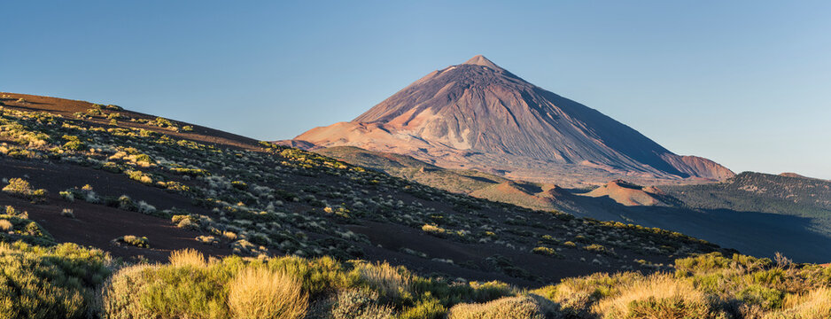 Blick zum Teide von der Bergstrasse TF-24, Teide Nationalpark, Teneriffa, Kanarische Inseln, Spanien