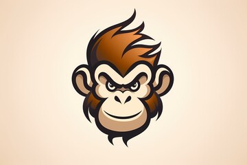 A playful monkey face logo conveying energy and curiosity