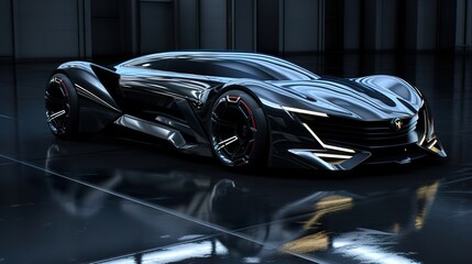  futuristic car on the road