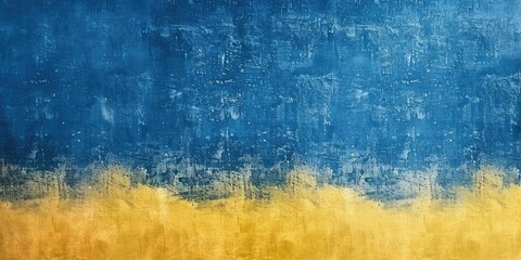 blue and yellow abstract grunge background with scratches and beton concrete wall texture