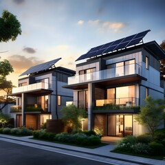 Obraz premium modern multifamily homes