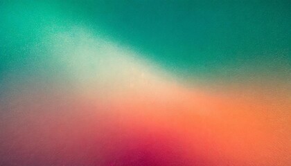 orange pink teal green abstract retro grainy gradient background noise texture effect summer poster design