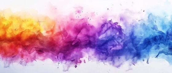 Obraz na płótnie Canvas Vibrant Watercolor Splashes Abstract Background