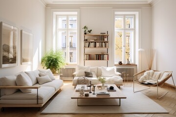Fototapeta na wymiar Interior of a modern contemporary living room in a home