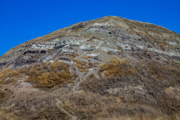 Early in the spring, badlands. Drumheller Alberta, Canada.