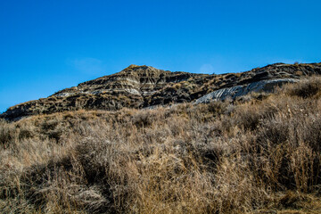 Early in the spring, badlands. Drumheller Alberta, Canada.