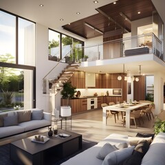 the interior of a modern multifamily home