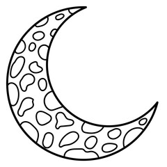 Abstract moon tattoo.. Crescent pattern