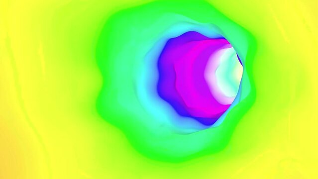 Bright colored tunnel intro able to loop endless