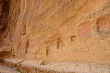 Restos de los nabateos en Petra, Jordania